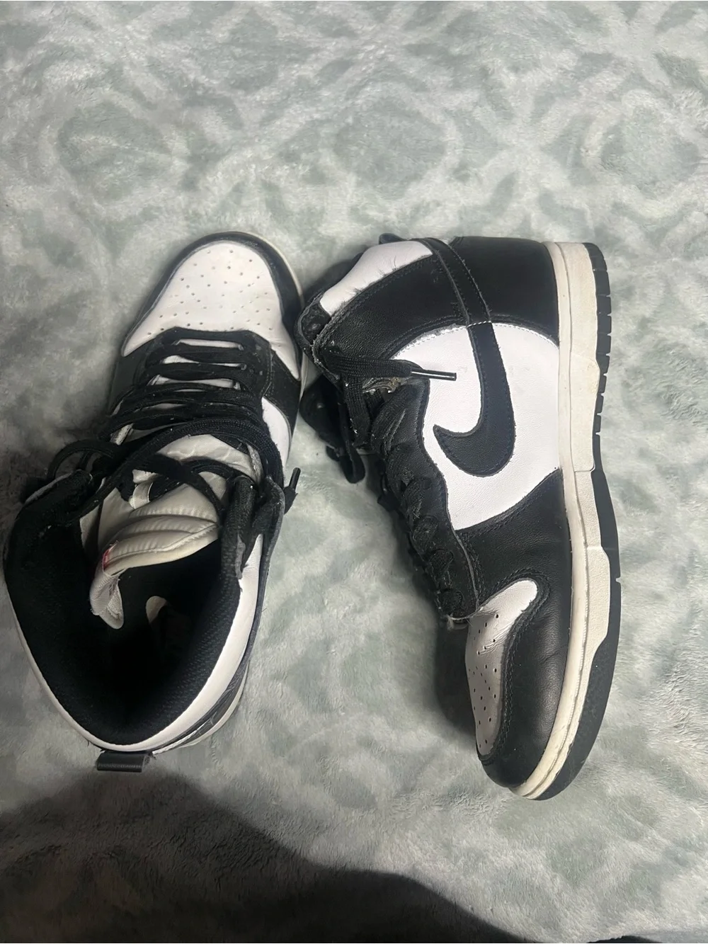 Nike Black and White High-Top Sneakers